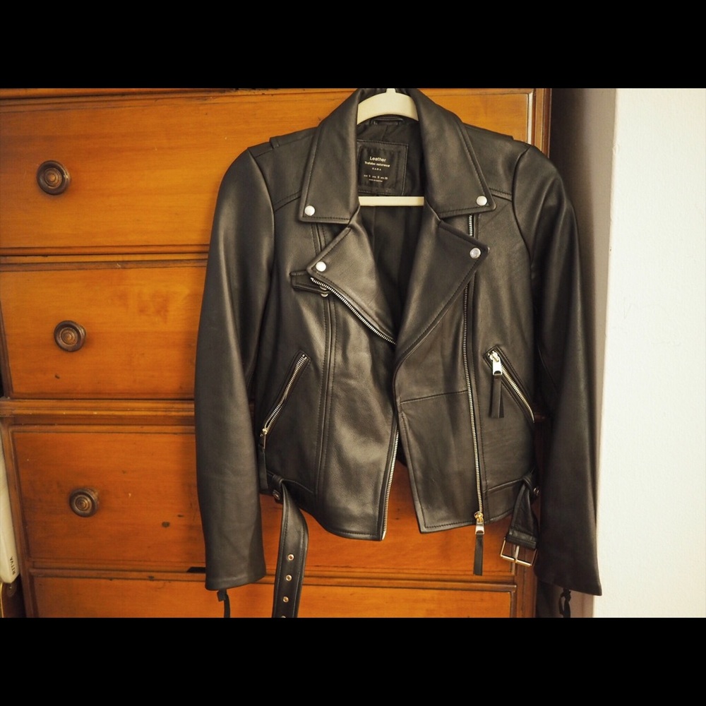 Classic Leather Jacket (Zara) like new!